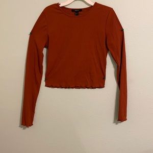 Forever 21 dark orange crop top